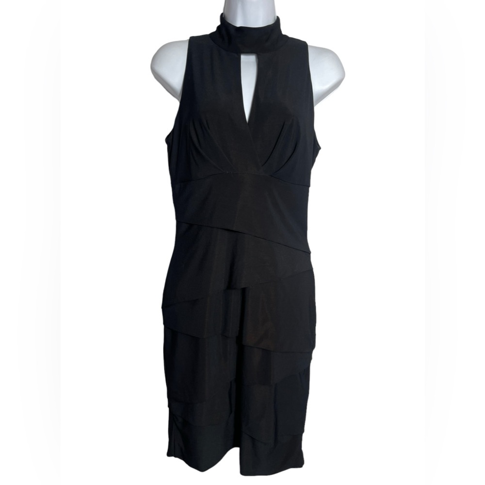 WHITE HOUSE BLACK MARKET dress size 8 black dress sleeveless PERFECT 🖤